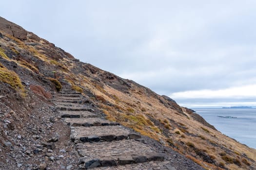Cliffs at Ponta de Sao Lourenco. Cape is the most eastern point of Madeira island
