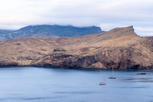 Cliffs at Ponta de Sao Lourenco. Cape is the most eastern point of Madeira island