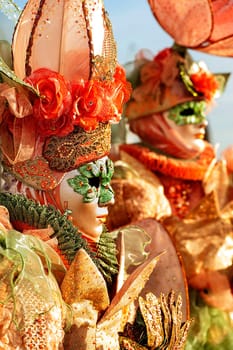VENICE, ITALY - Febrary 5 2018: The masks of the Venice carnival 2018.
