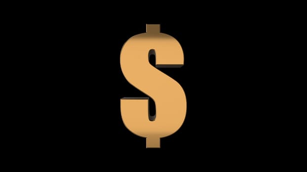 Dollar sign. Computer generated 3d render