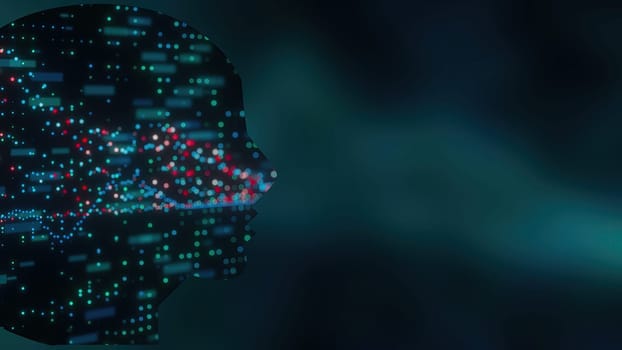 Head technology. Computer generated 3d render