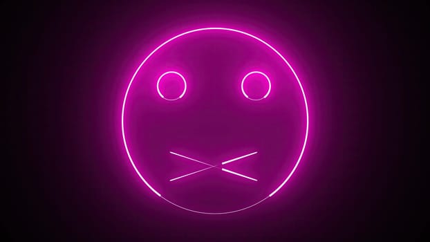 Neon emoji face. Computer generated 3d render,Neon emoji face. Computer generated 3d render