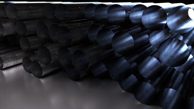 Steel cylinders. Computer generated 3d render,Steel cylinders. Computer generated 3d render
