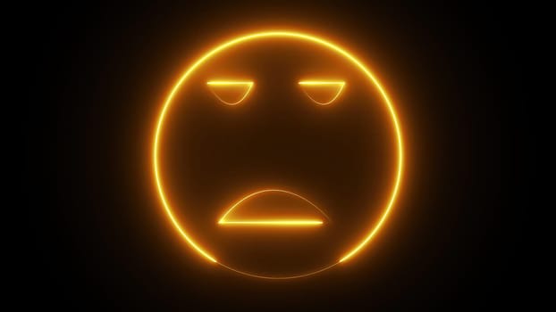 Neon emoji face. Computer generated 3d render,Neon emoji face. Computer generated 3d render