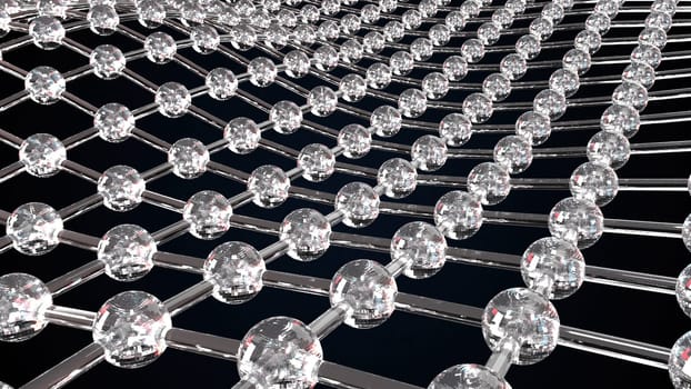Molecule structure. Computer generated 3d render