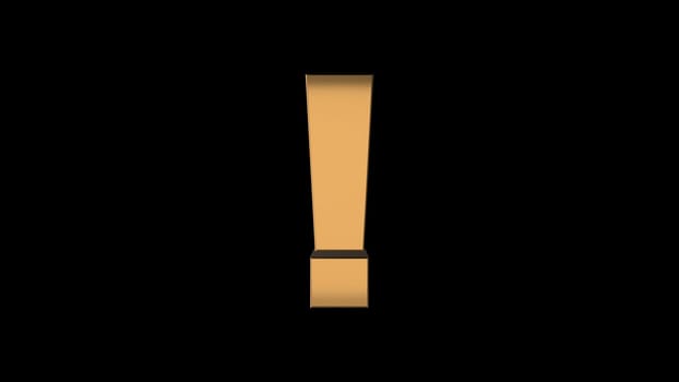 Exclamation mark. Computer generated 3d render