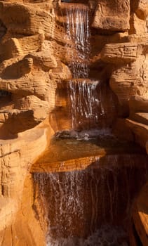 The waterfall on a rock in Egypt
