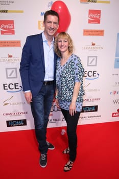 Steffen Hallaschka with wife Anne-Kathrin,charity event "The little heart in the center"" at the Curio Haus,Hamburg,14.06.2015"