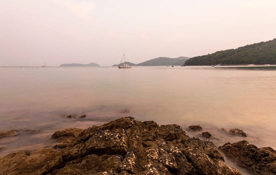 Seascape During Sunrise. Beautiful Natural Seascape,Lam Panwa Phuket,Thailand