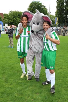 Annabelle Mandeng and Patrick Bach,The Charity Football Game Kicking with Heart at the Stadion Hoheluft,Hamburg,14.06.2015