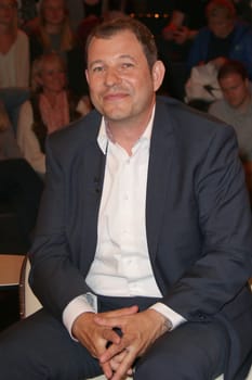 Michael George (author,IT expert),recording of Markus Lanz broadcast 2 at Studio Stahltwiete,Hamburg,17.06.2015