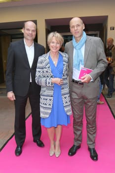 Axel Schneider,Birgit Schanzen with accompaniment,start of the Privat Theater Tage at Altonaer Theater,Hamburg,16.06.2015