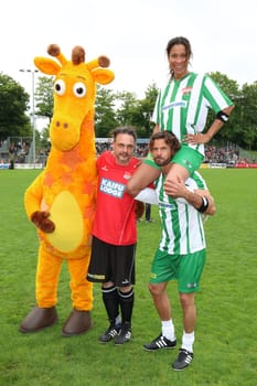 Stephan Luca,Annabelle Mandeng and Dr Thomas Mir,The Charity Football Game Kicking with Heart at the Stadion Hoheluft,Hamburg,14.06.2015
