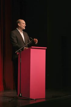 Axel Schneider at the opening speech,start of the Privat Theater Tage at the Altonaer Theater,Hamburg,16.06.2015
