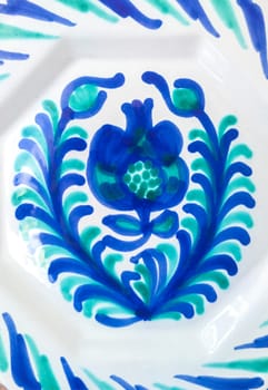 Fajalauza ceramic design, originally developed in Granada Albaicin District, Spain