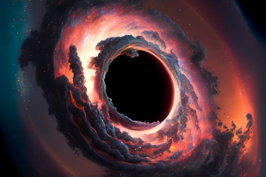 Black Hole In Space.  Generative AI.