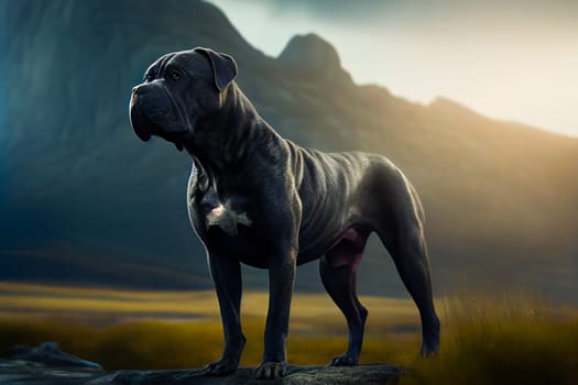 Cane Corso Dog.  Generative AI.
