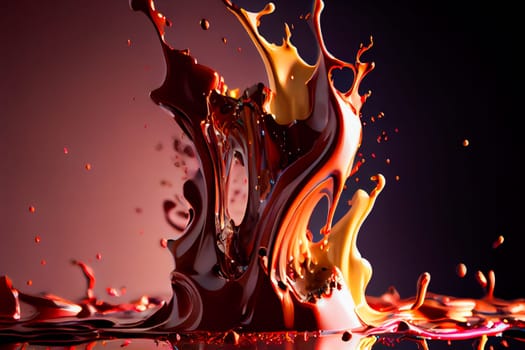 Chocolate Splash. Generative AI.