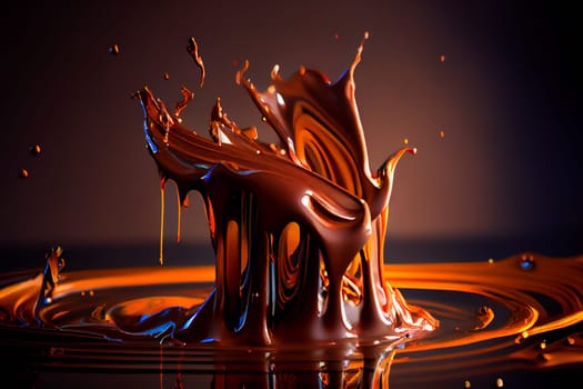 Chocolate Splash. Generative AI.