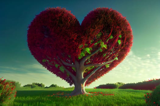 Heart Tree.  Generative AI.