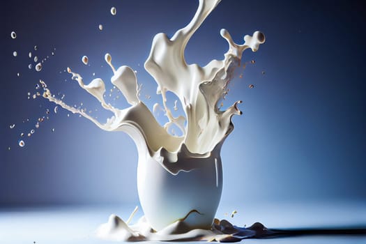 Milk Splash.  Generative AI.