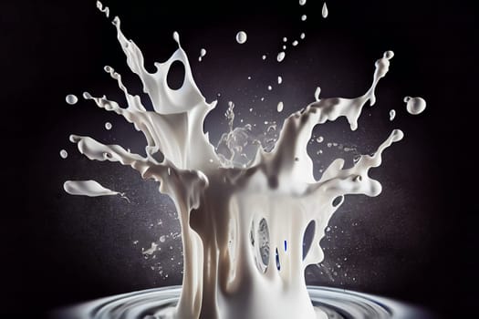 Milk Splash.  Generative AI.