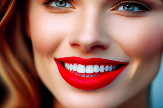 Perfect lips. shot of womans lips.  Generative AI.