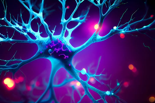 Neuron Or Nerve Cell.  Generative AI.
