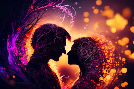 Valentine's day red background.  Generative AI.