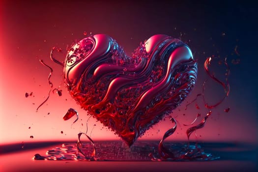 Valentines Day Background.  Heart.  Image created with Generative AI technology.