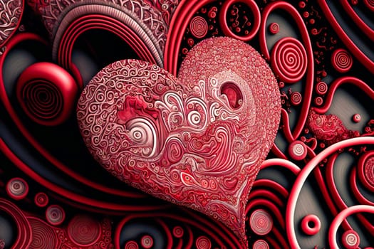 Valentines Day Background.  Heart.  Image created with Generative AI technology.