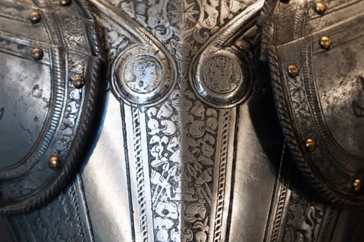Antique armour. Concept for security, safety and fantasy