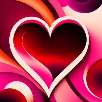 valentine's day abstract pattern created with Generative AI technology.