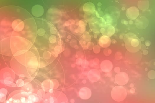 Abstract blurred fresh vivid spring summer light delicate pastel yellow pink orange bokeh background texture with bright circular soft color lights and stars. Beautiful backdrop illustration.