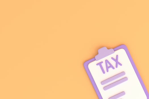 Tax Day Reminder Concept. 3d illustration submit tax by online concept, online tax payment and report. Business income.