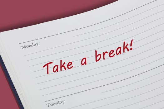 A Mom reminder note in a diary page