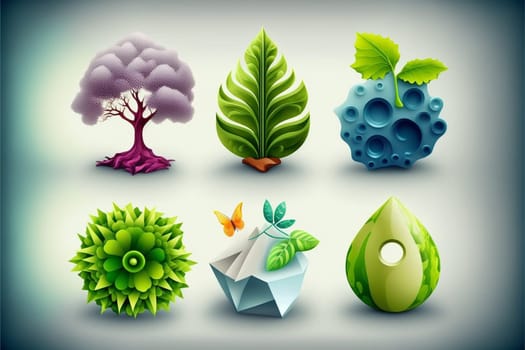 Ecology icon set, included icons as eco product, clean energy, renewable power, recycle, reusable, go green