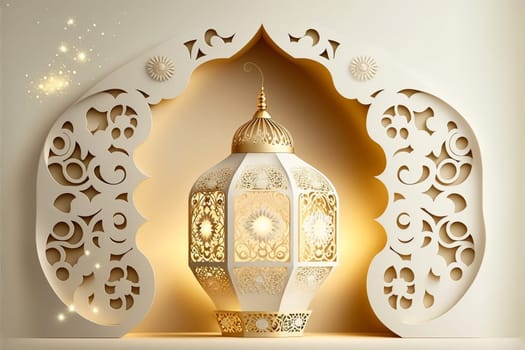 Abstract Ramadan Kareem background. Digital 3D illustration