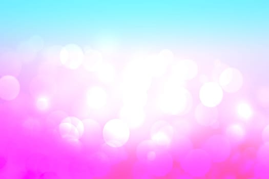 Abstract bright spring or summer landscape texture with natural light pink bokeh lights and blue bright sunny sky. Autumn or summer background with copy space.