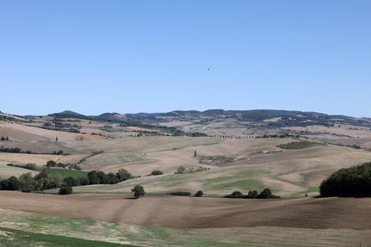 The rural landscape near Pienza in Tuscany. Italy