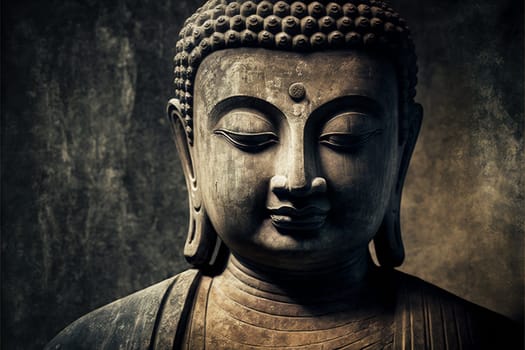 Buddha statue on dark background