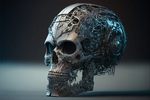 Skull of a human size robot