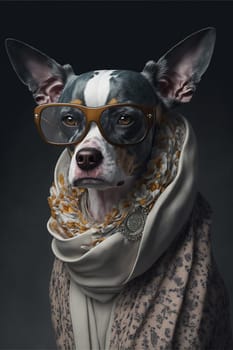 Beautifol dog with human clothes
