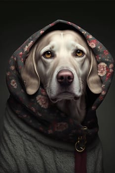 Beautifol dog with human clothes