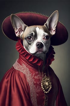 Beautifol dog with human clothes