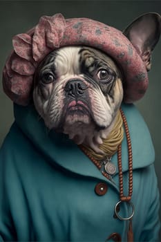 Beautifol dog with human clothes