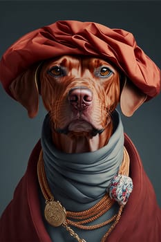 Beautifol dog with human clothes