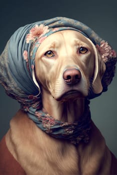 Beautifol dog with human clothes