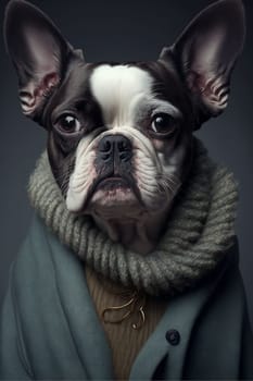 Beautifol dog with human clothes