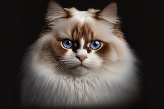 Cute birman cat portrait
